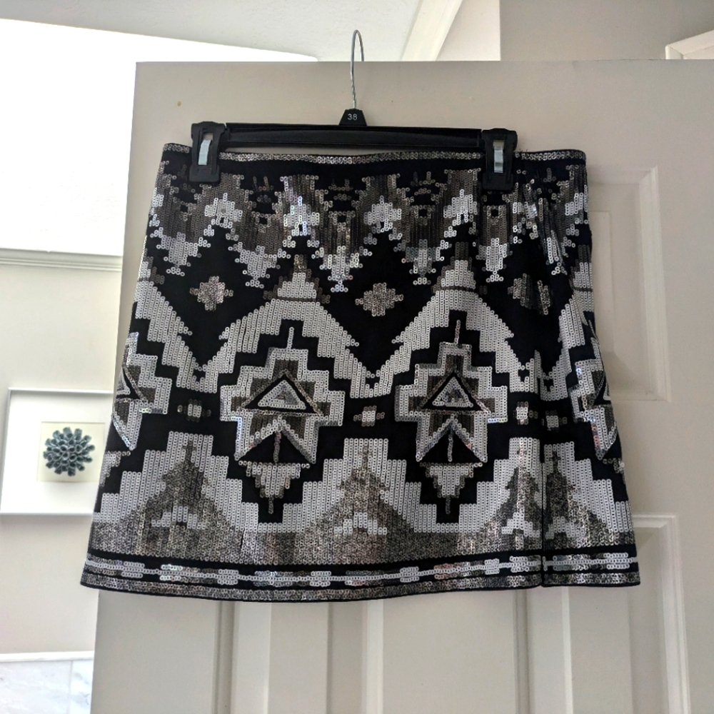 Express sequin skirt